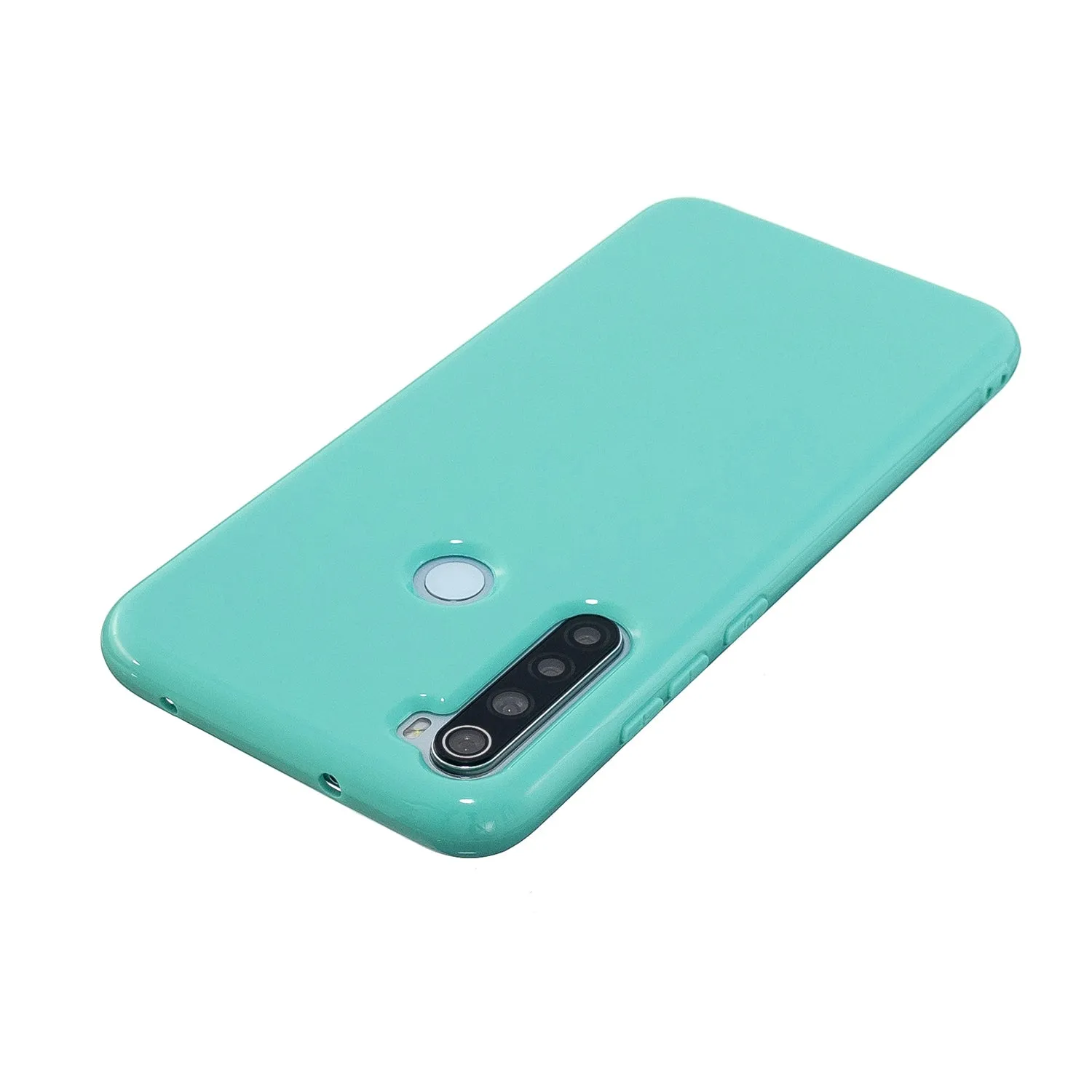 For Redmi Note 8/8 Pro Cellphone Cover 2.0mm Thickened TPU Case Camera Protector Anti-Scratch Soft Phone Shell Light blue