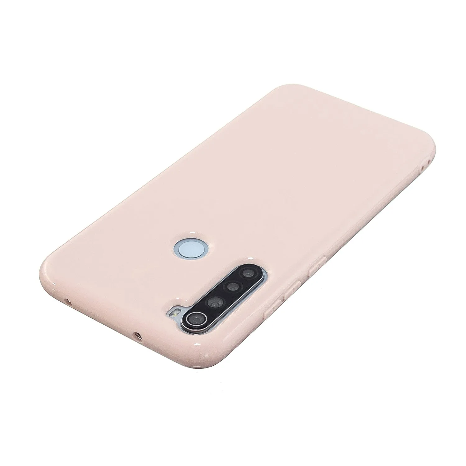 For Redmi Note 8/8 Pro Cellphone Cover 2.0mm Thickened TPU Case Camera Protector Anti-Scratch Soft Phone Shell Pink