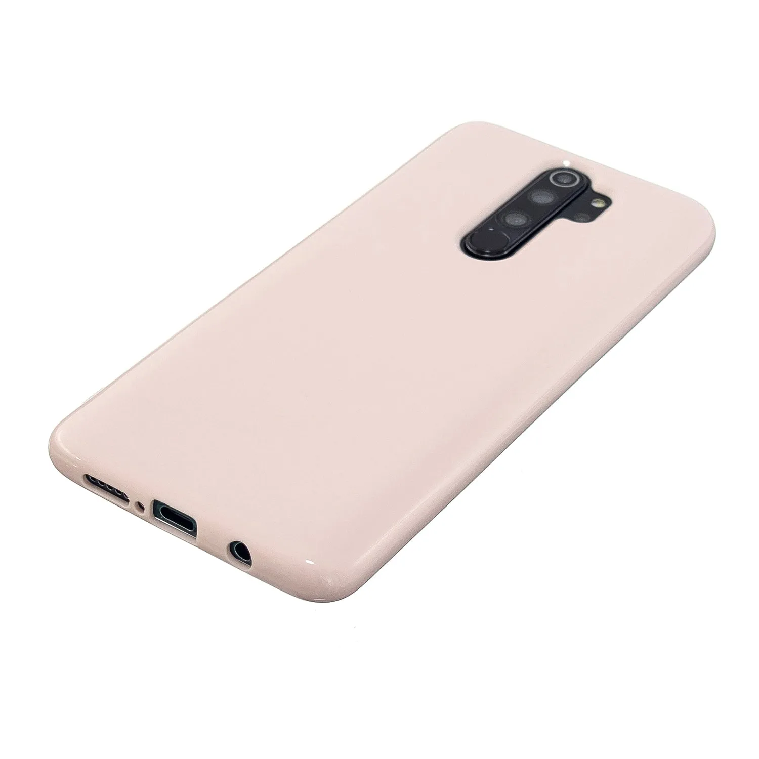 For Redmi Note 8/8 Pro Cellphone Cover 2.0mm Thickened TPU Case Camera Protector Anti-Scratch Soft Phone Shell Pink