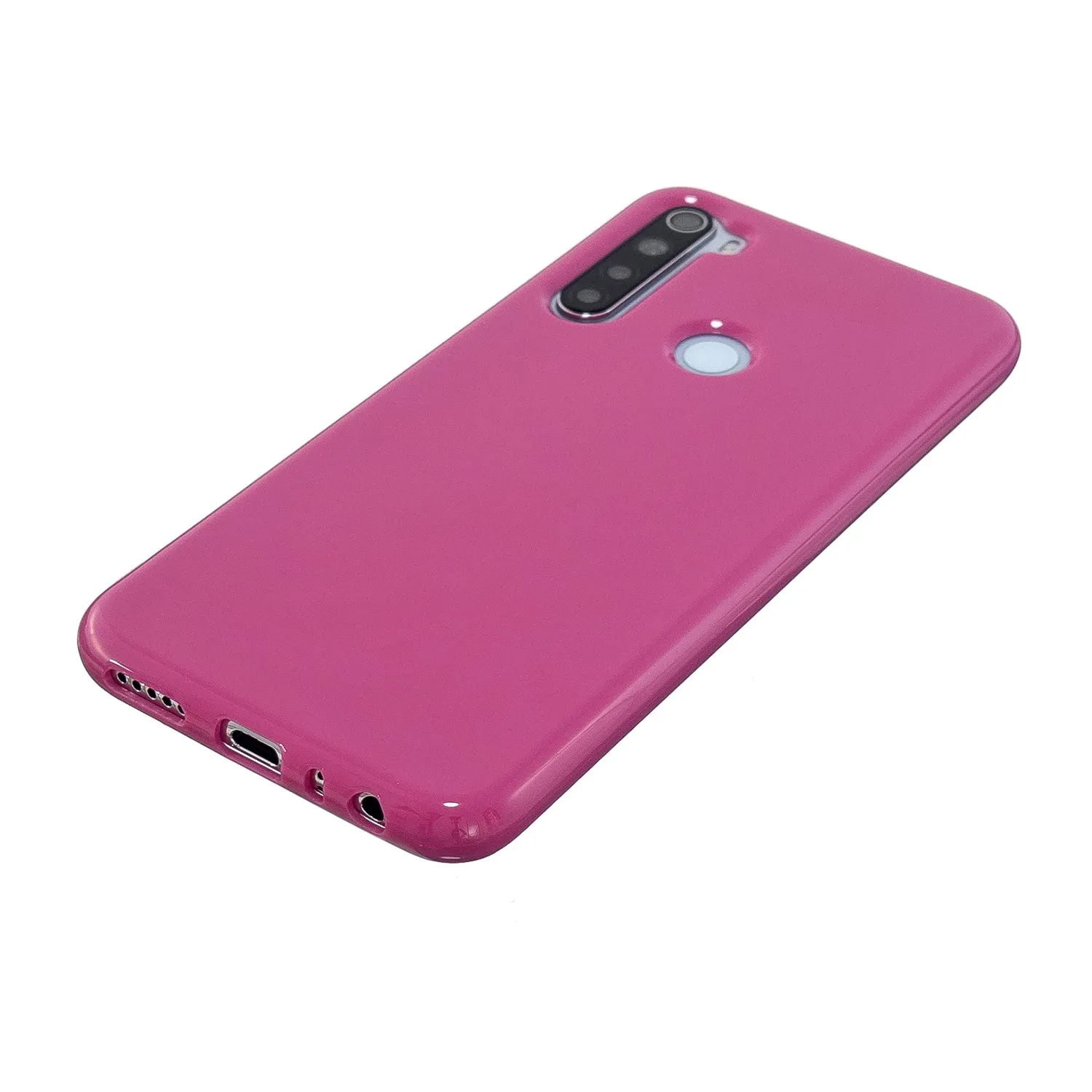 For Redmi Note 8/8 Pro Cellphone Cover 2.0mm Thickened TPU Case Camera Protector Anti-Scratch Soft Phone Shell Rose