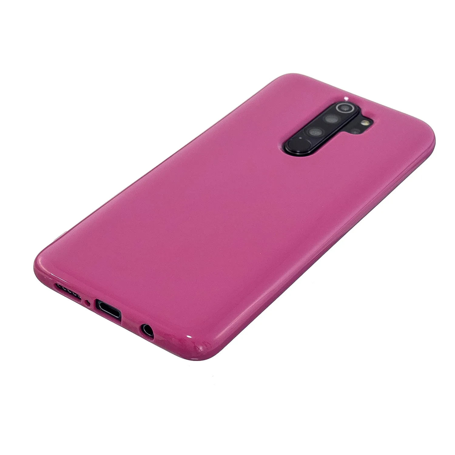 For Redmi Note 8/8 Pro Cellphone Cover 2.0mm Thickened TPU Case Camera Protector Anti-Scratch Soft Phone Shell Rose