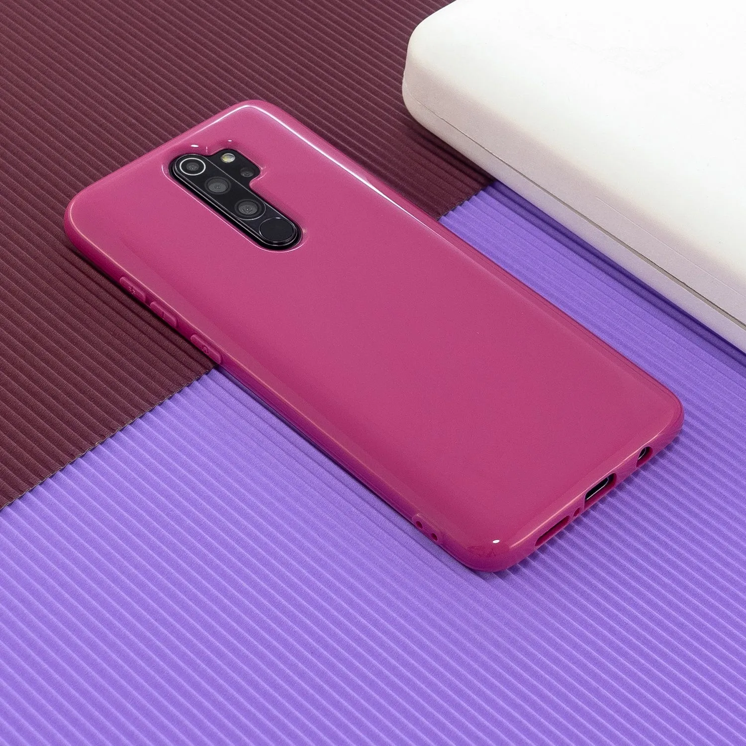 For Redmi Note 8/8 Pro Cellphone Cover 2.0mm Thickened TPU Case Camera Protector Anti-Scratch Soft Phone Shell Rose
