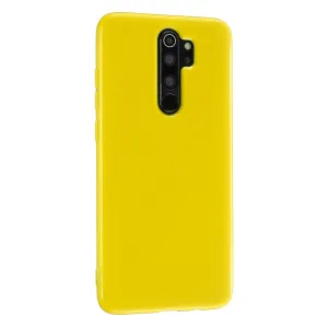 For Redmi Note 8/8 Pro Cellphone Cover 2.0mm Thickened TPU Case Camera Protector Anti-Scratch Soft Phone Shell Yellow
