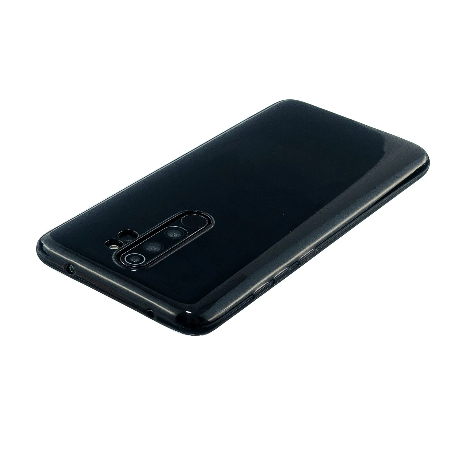 For Redmi Note 8/8 Pro Cellphone Cover Reinforced Soft TPU Phone Case Anti-scratch Full Body Protection Bright black