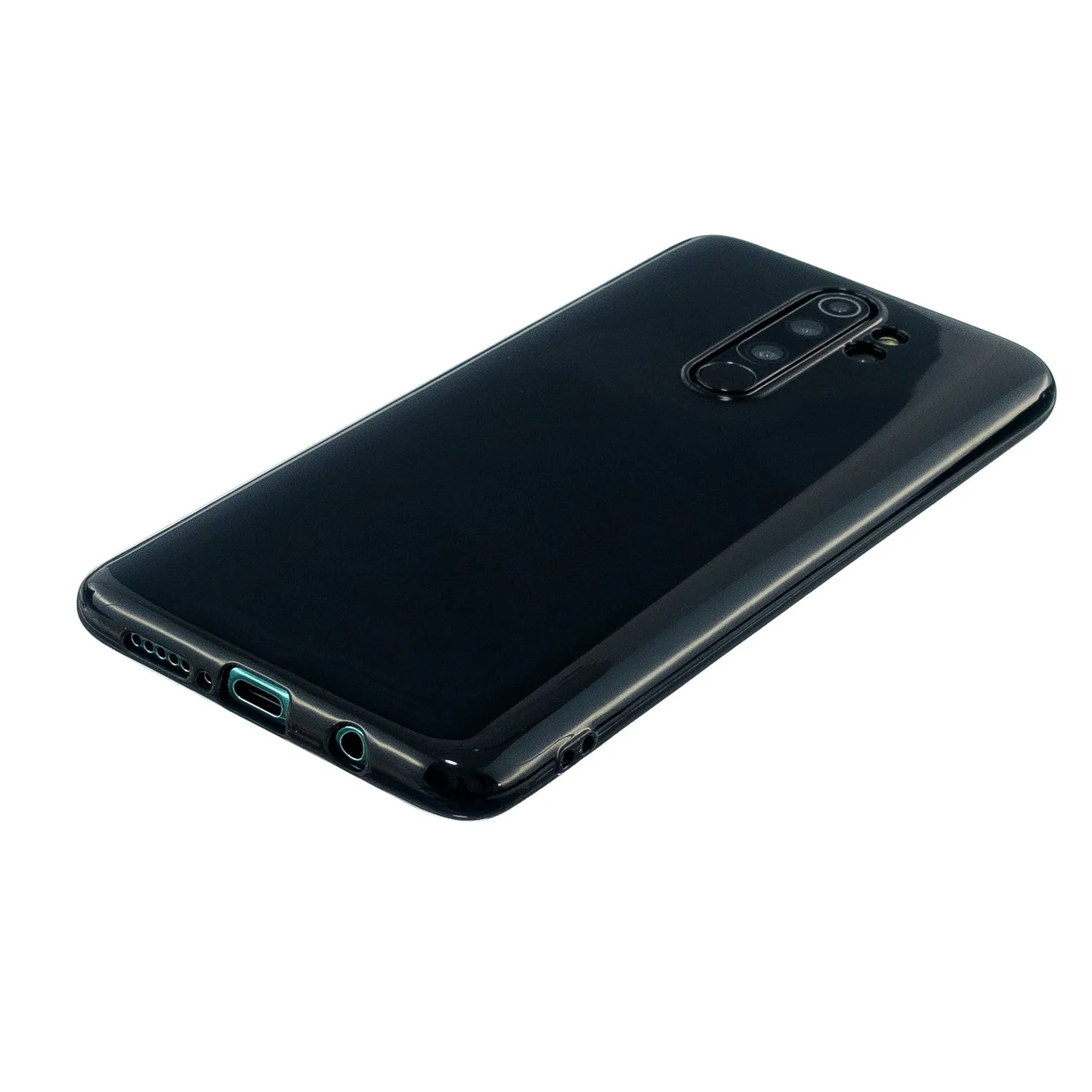 For Redmi Note 8/8 Pro Cellphone Cover Reinforced Soft TPU Phone Case Anti-scratch Full Body Protection Bright black