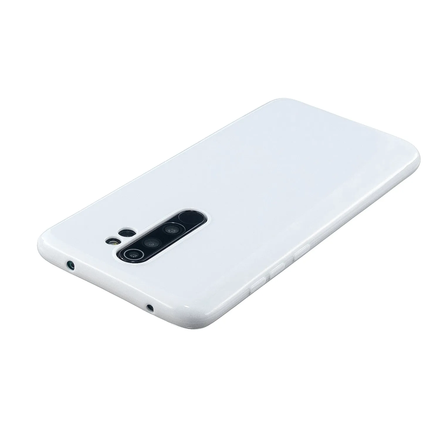 For Redmi Note 8/8 Pro Cellphone Cover Reinforced Soft TPU Phone Case Anti-scratch Full Body Protection Milk white
