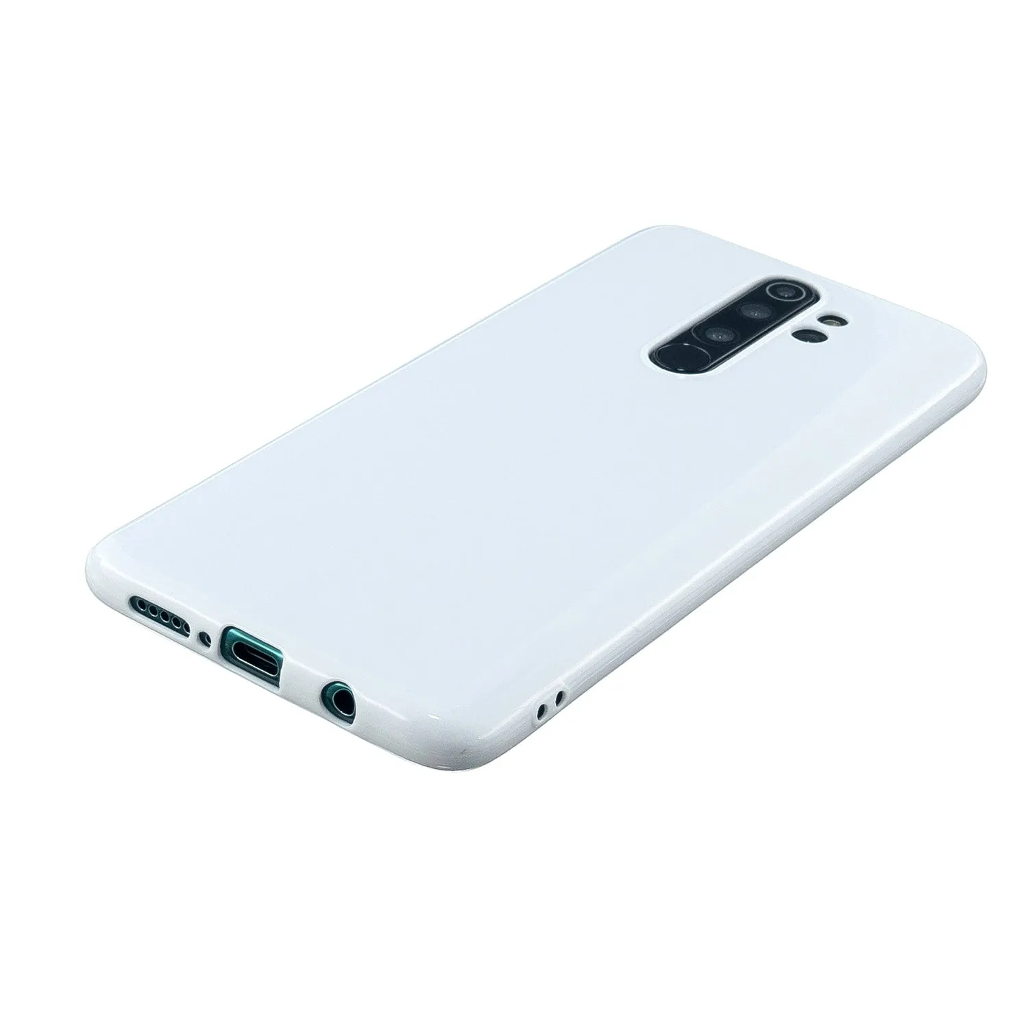 For Redmi Note 8/8 Pro Cellphone Cover Reinforced Soft TPU Phone Case Anti-scratch Full Body Protection Milk white