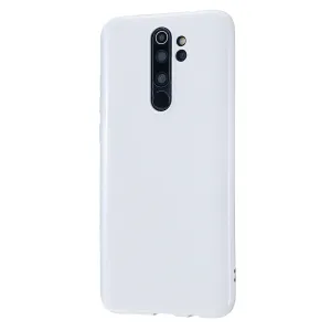 For Redmi Note 8/8 Pro Cellphone Cover Reinforced Soft TPU Phone Case Anti-scratch Full Body Protection Milk white