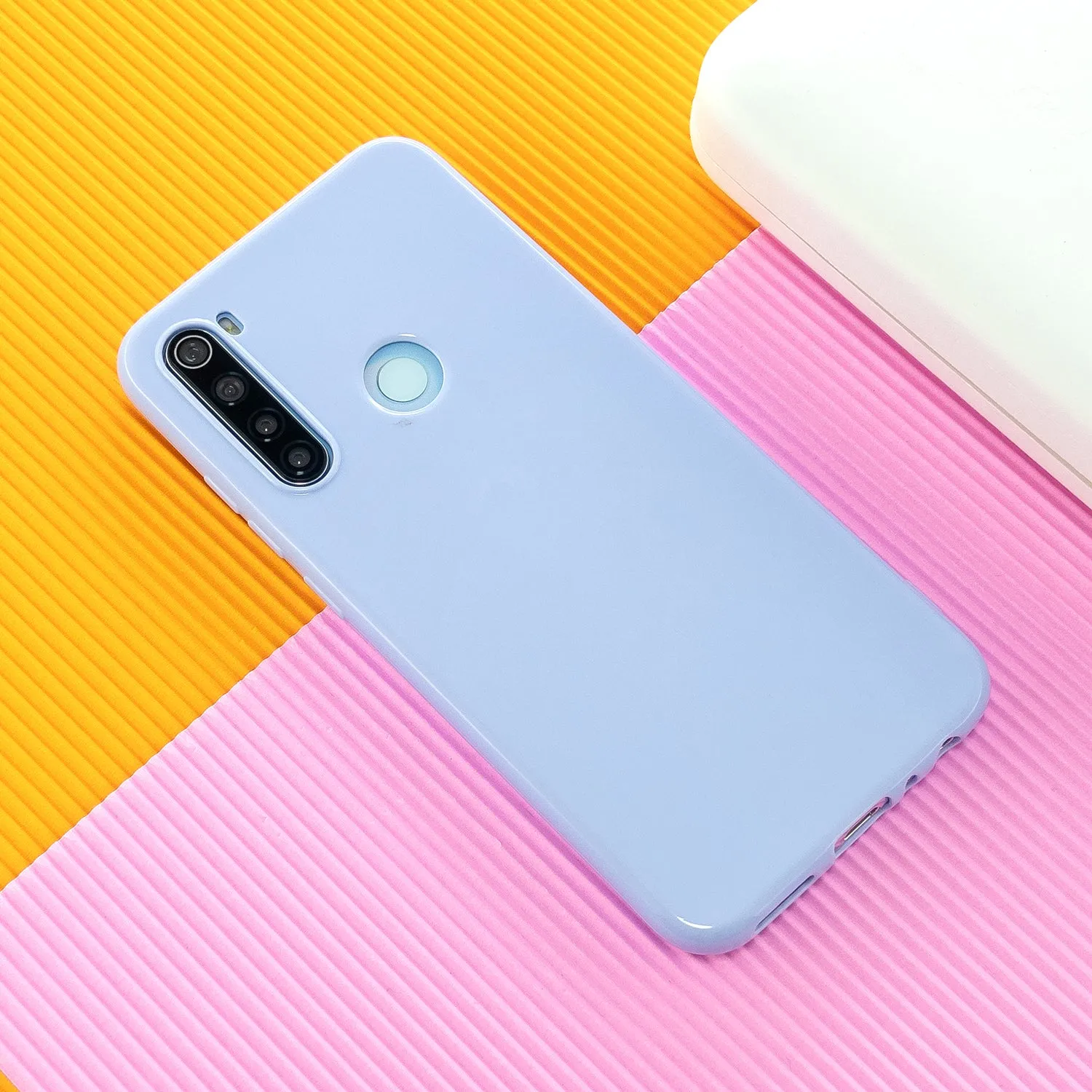 For Redmi Note 8/8 Pro Cellphone Cover Reinforced Soft TPU Phone Case Anti-scratch Full Body Protection Taro purple