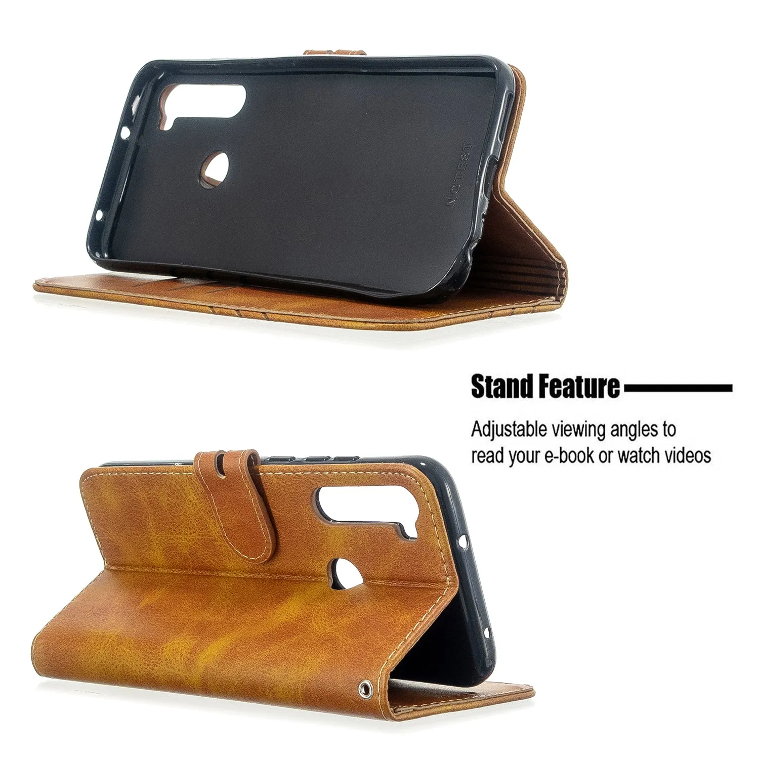 For Redmi Note 8T/Redmi 8/Redmi 8A Case Soft Leather Cover with Denim Texture Precise Cutouts Wallet Design Buckle Closure Smartphone Shell  gray