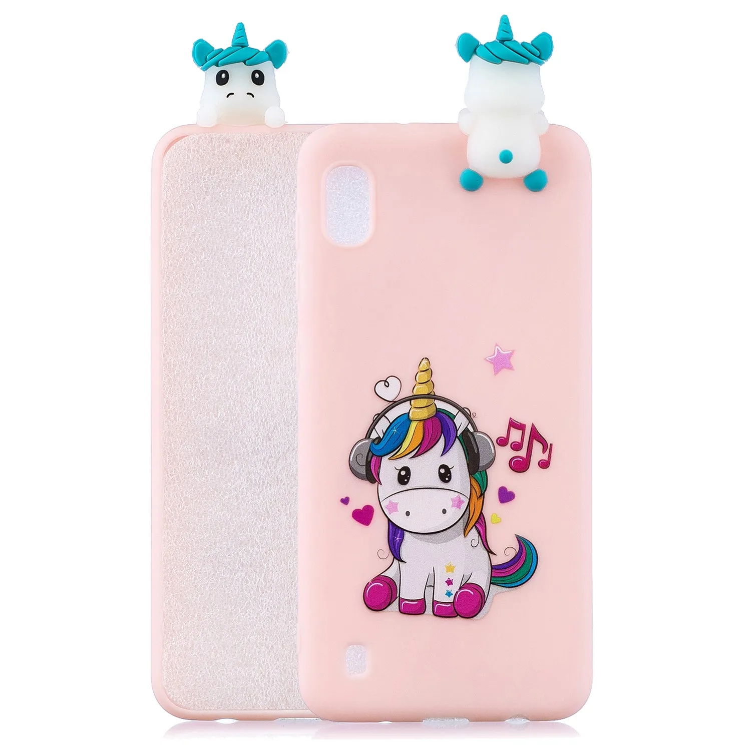 For Samsung A01 Soft TPU Case Back Cover 3D Cartoon Painting Mobile Phone Shell Striped bear