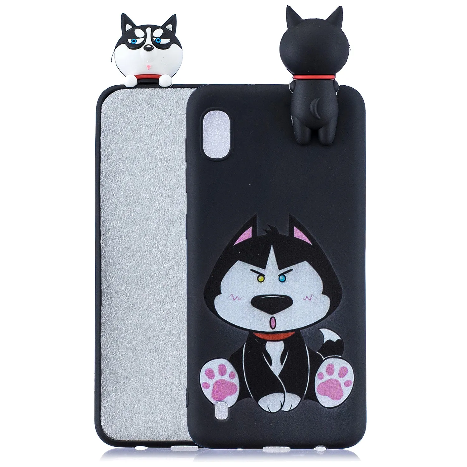 For Samsung A01 Soft TPU Case Back Cover 3D Cartoon Painting Mobile Phone Shell Striped bear