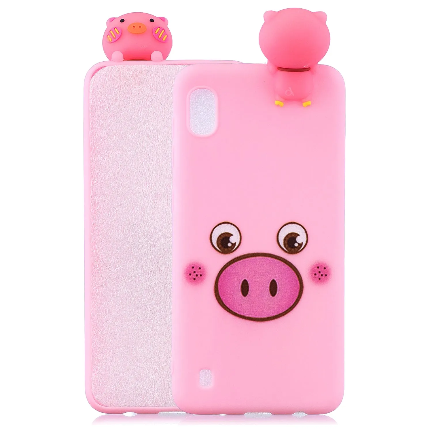 For Samsung A01 Soft TPU Case Back Cover 3D Cartoon Painting Mobile Phone Shell Striped bear