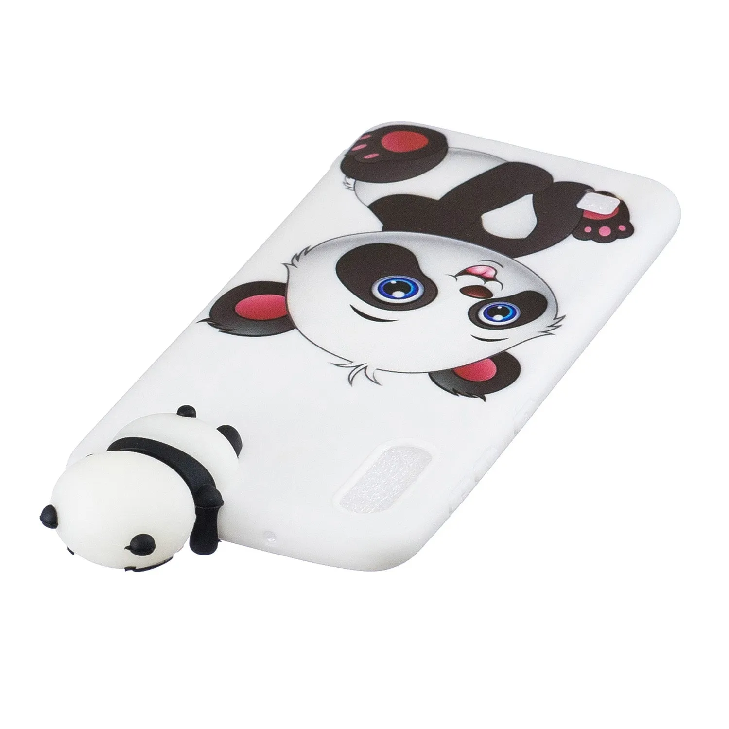 For Samsung A10 3D Cute Coloured Painted Animal TPU Anti-scratch Non-slip Protective Cover Back Case a panda