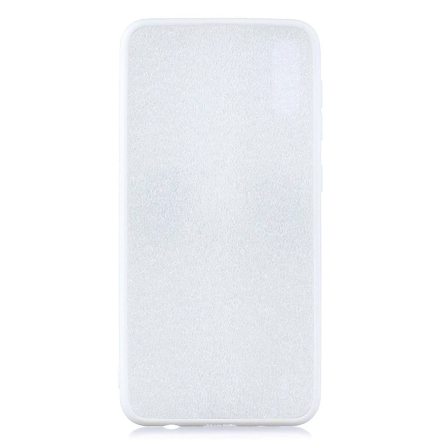 For Samsung A10 Cartoon Lovely Coloured Painted Soft TPU Back Cover Non-slip Shockproof Full Protective Case with Lanyard white