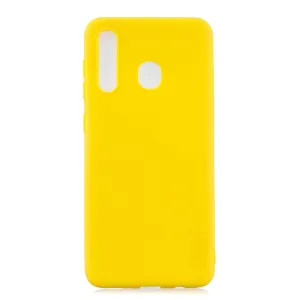 For Samsung A10 Lovely Candy Color Matte TPU Anti-scratch Non-slip Protective Cover Back Case yellow