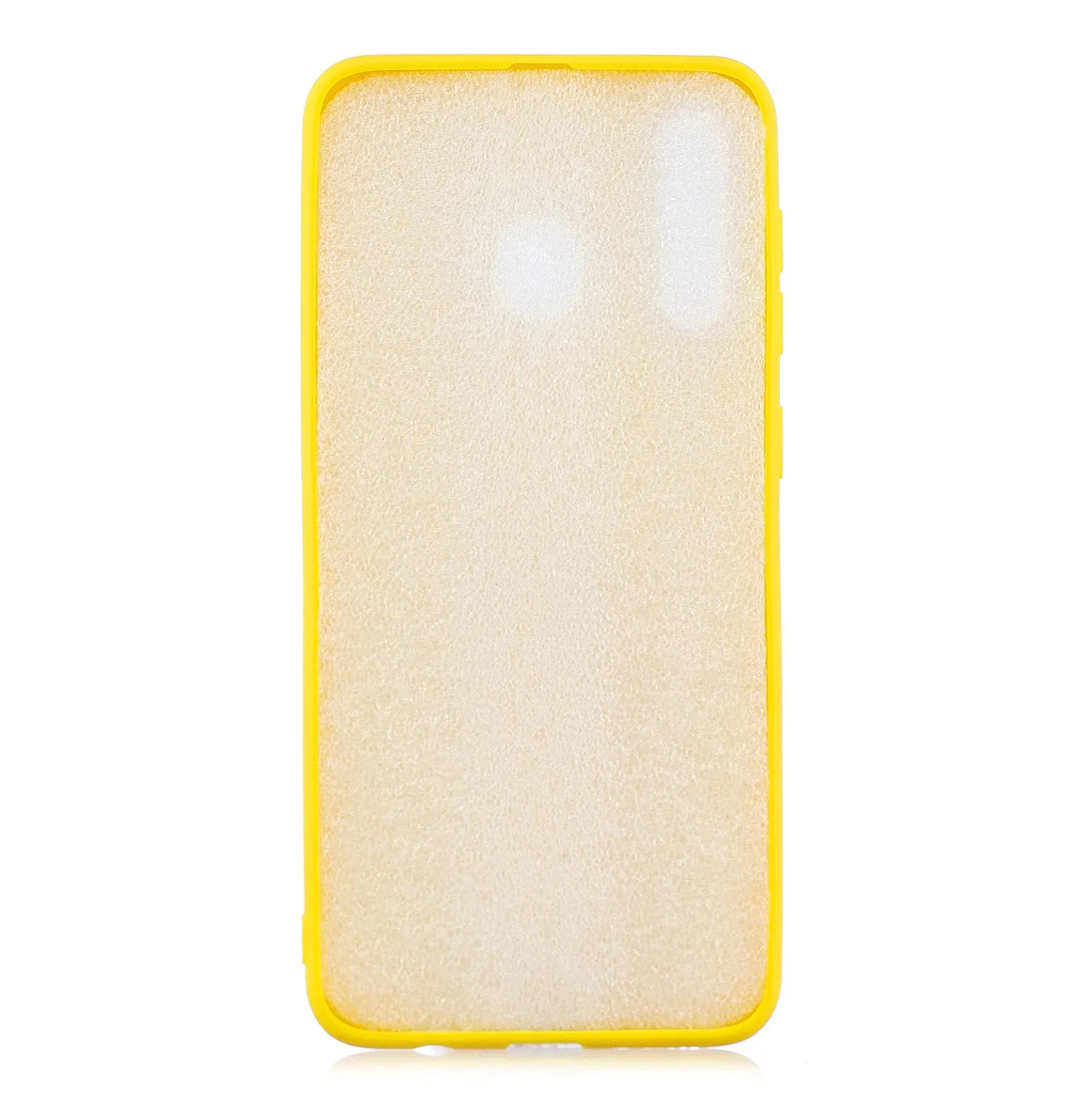 For Samsung A10 Lovely Candy Color Matte TPU Anti-scratch Non-slip Protective Cover Back Case yellow