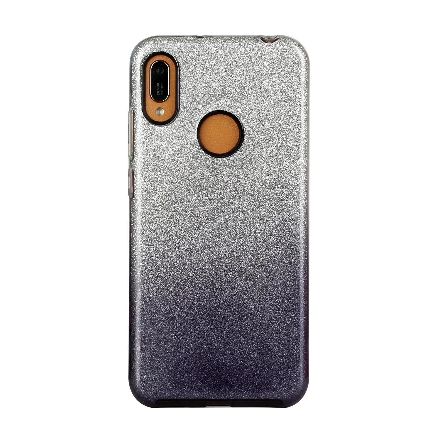 For Samsung A10/A50/A30S/A70/A20S Phone Case Gradient Color Glitter Powder Phone Cover with Airbag Bracket black