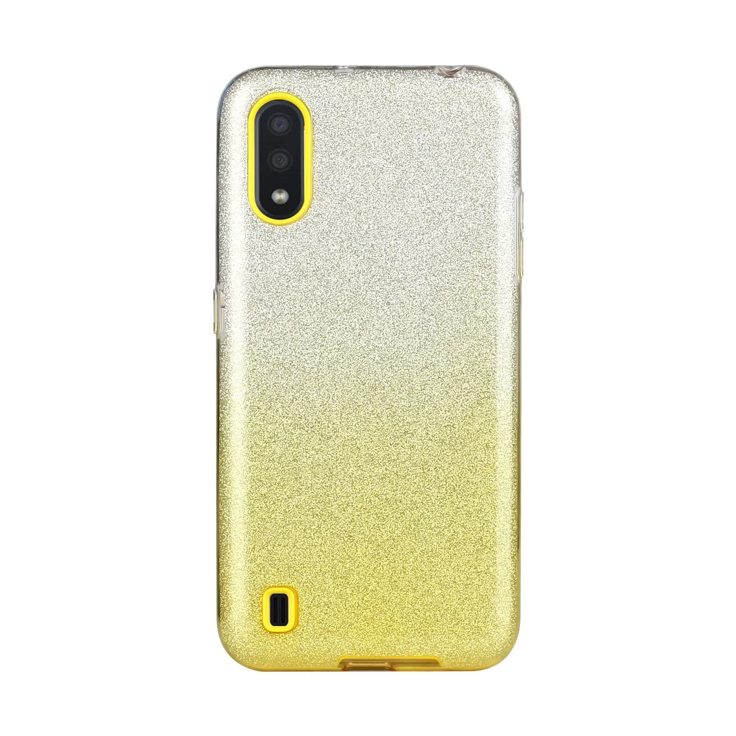 For Samsung A10/A50/A30S/A70/A20S Phone Case Gradient Color Glitter Powder Phone Cover with Airbag Bracket blue