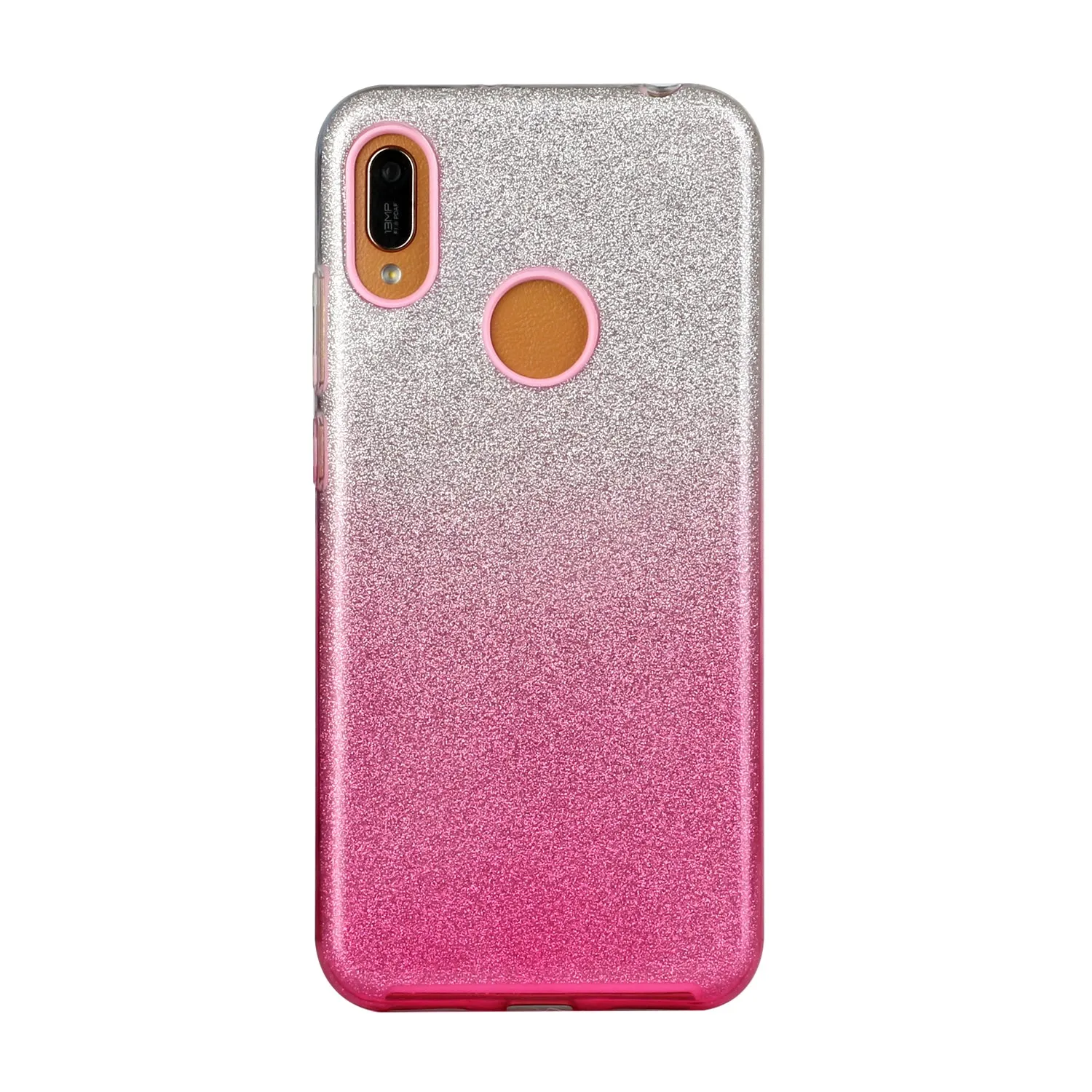 For Samsung A10/A50/A30S/A70/A20S Phone Case Gradient Color Glitter Powder Phone Cover with Airbag Bracket Pink