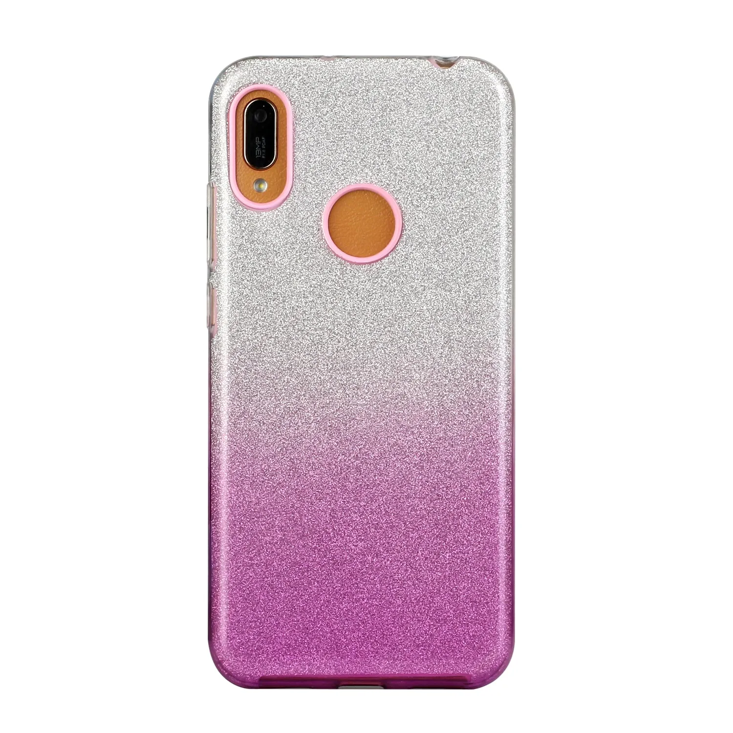 For Samsung A10/A50/A30S/A70/A20S Phone Case Gradient Color Glitter Powder Phone Cover with Airbag Bracket purple