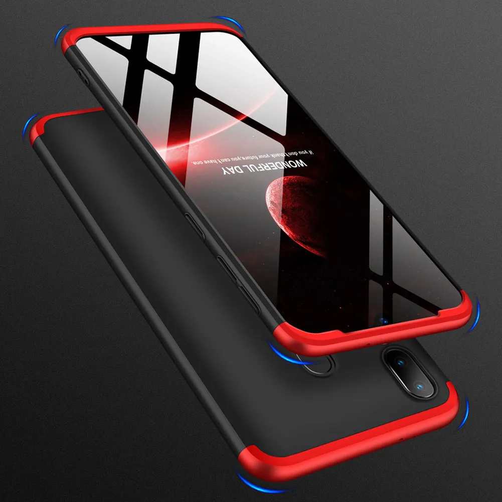 For Samsung A10S Cellphone Cover Mobile Phone PC Shell Full Body Protection Precise Cutouts Case Red black