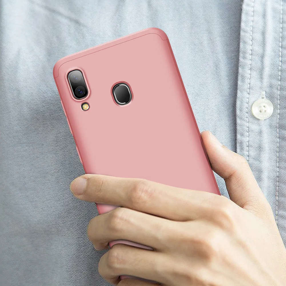 For Samsung A10S Cellphone Cover Mobile Phone PC Shell Full Body Protection Precise Cutouts Case Rose