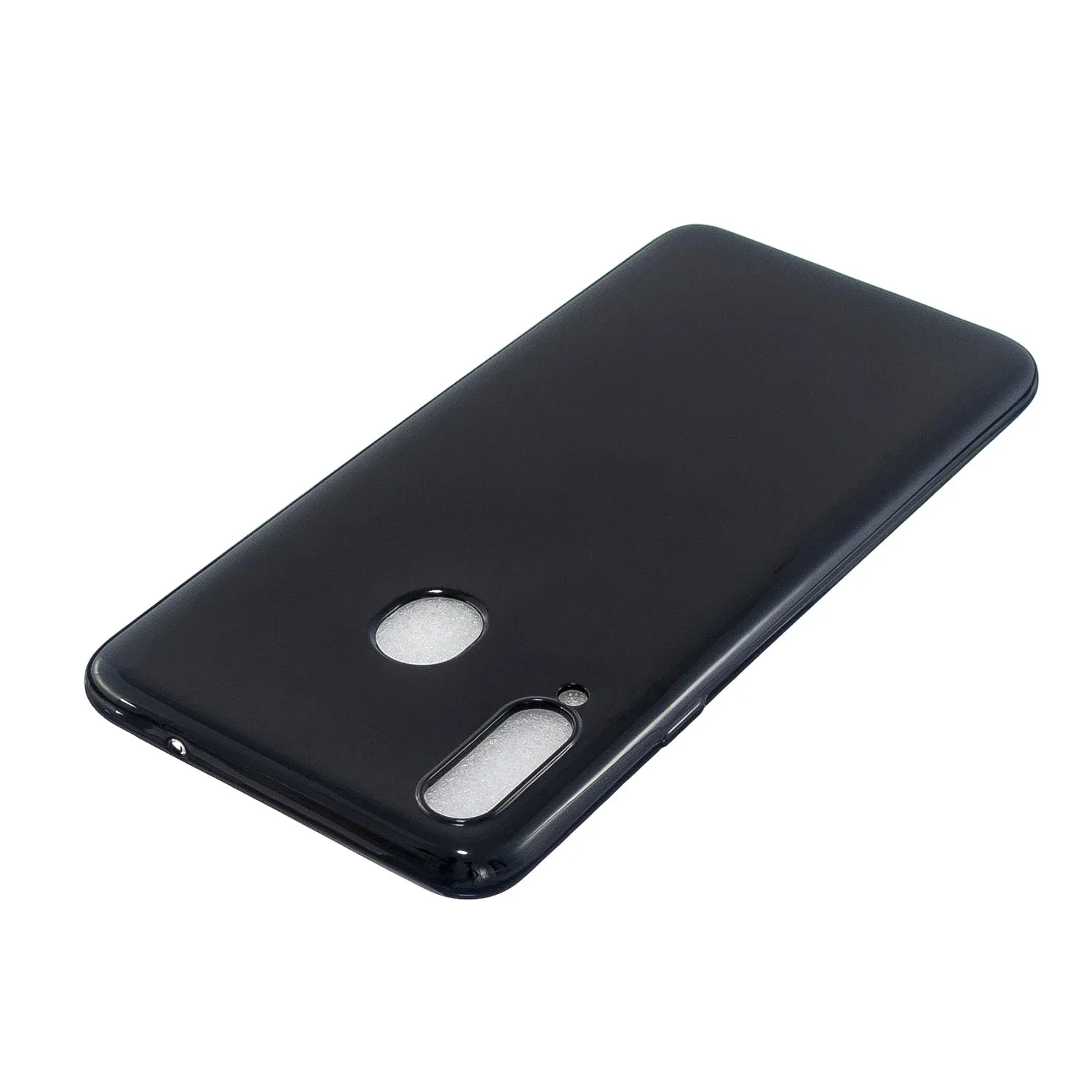 For Samsung A10S/A20S Cellphone Cover Soft TPU Phone Case Simple Profile Full Body Protection Anti-scratch Shell Bright black
