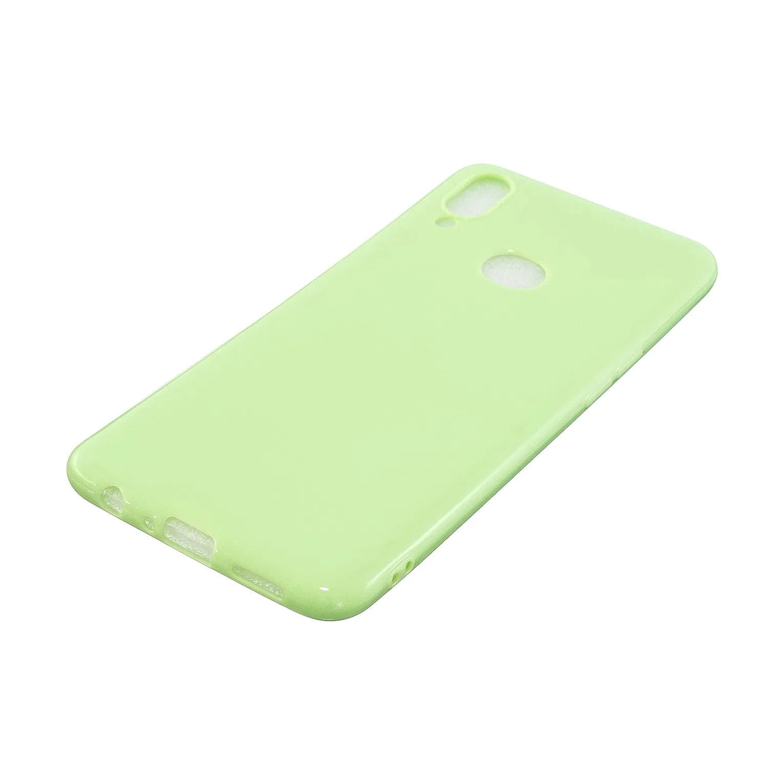 For Samsung A10S/A20S Cellphone Cover Soft TPU Phone Case Simple Profile Full Body Protection Anti-scratch Shell Bright black