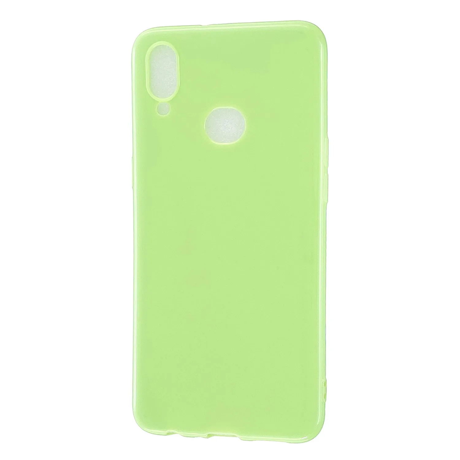 For Samsung A10S/A20S Cellphone Cover Soft TPU Phone Case Simple Profile Full Body Protection Anti-scratch Shell Fluorescent green