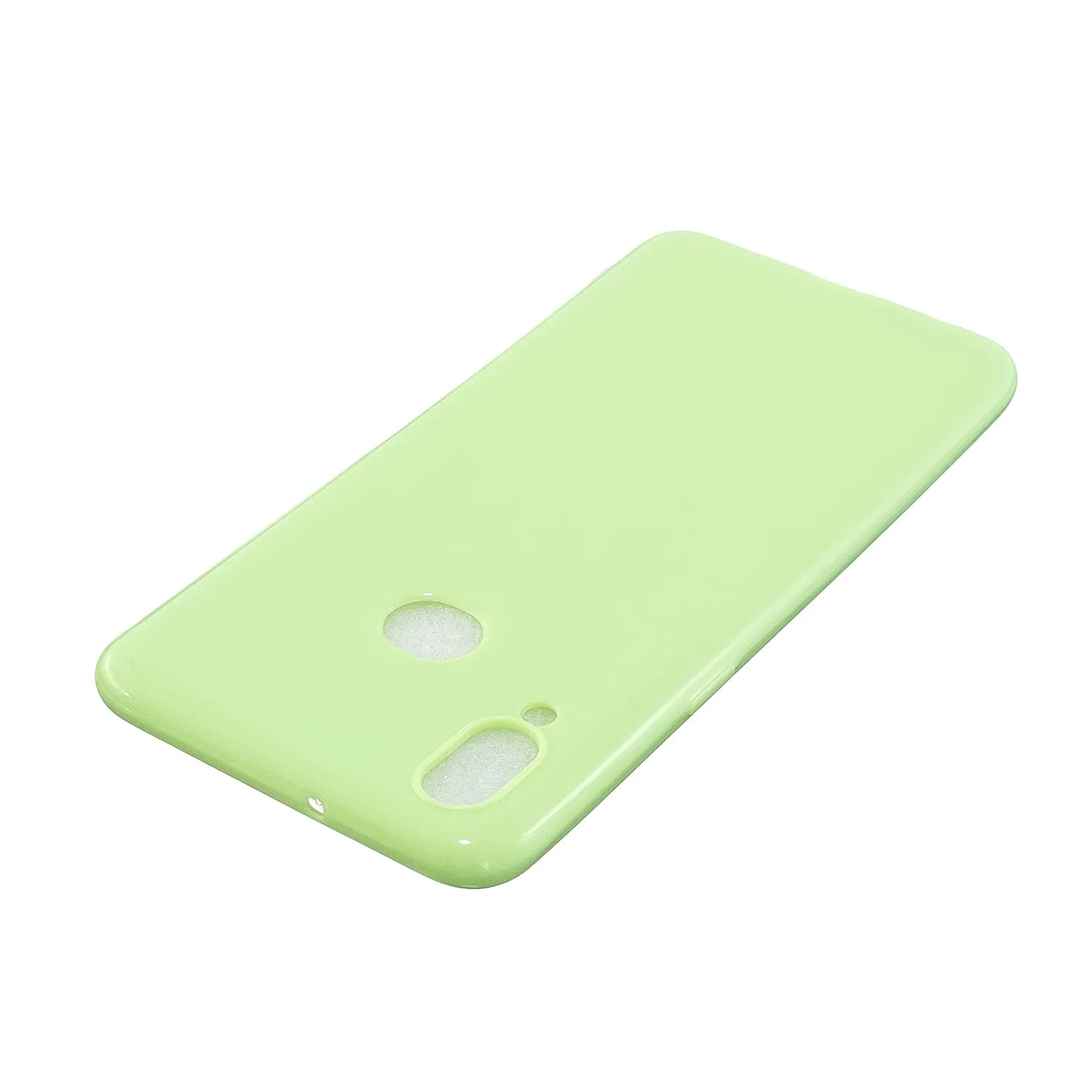 For Samsung A10S/A20S Cellphone Cover Soft TPU Phone Case Simple Profile Full Body Protection Anti-scratch Shell Fluorescent green
