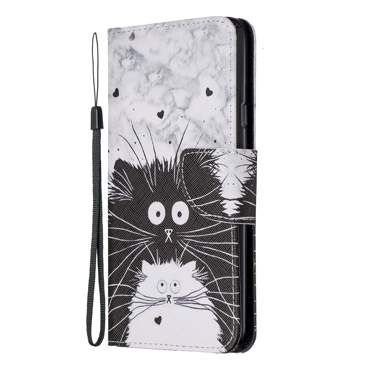 For Samsung A10S/A20S Smartphone Case PU Leather Phone Shell Lovely Cartoon Pattern Card Slots Overall Protection Rainbow horse