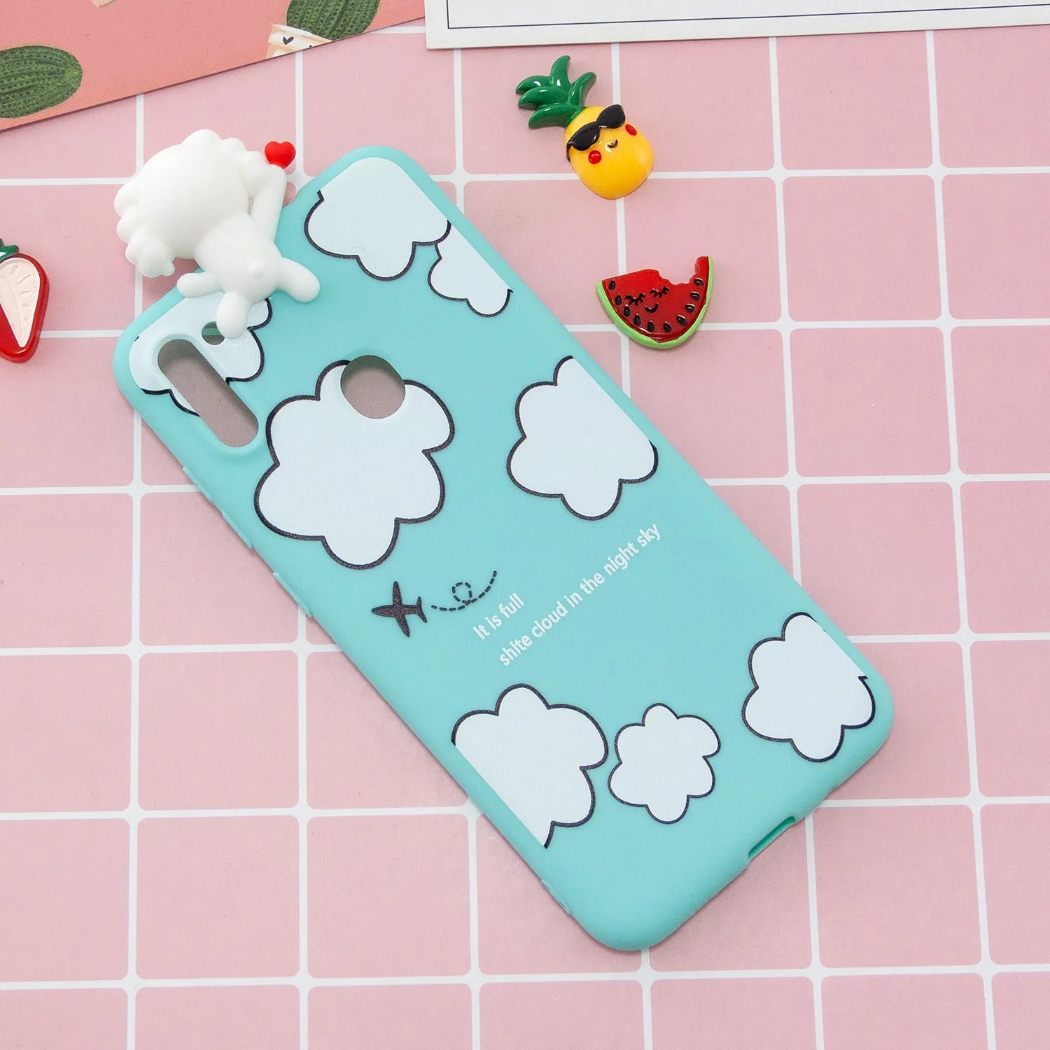 For Samsung A11 Soft TPU Back Cover 3D Cartoon Painting Mobile Phone Case Shell Little bear