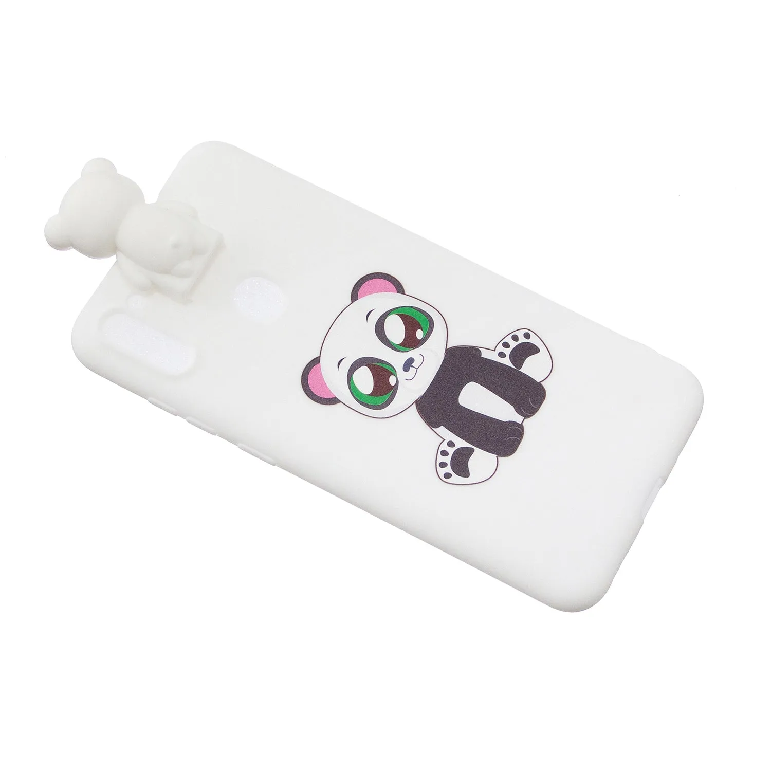 For Samsung A11 Soft TPU Back Cover Cartoon Painting Mobile Phone Case Shell with Bracket panda