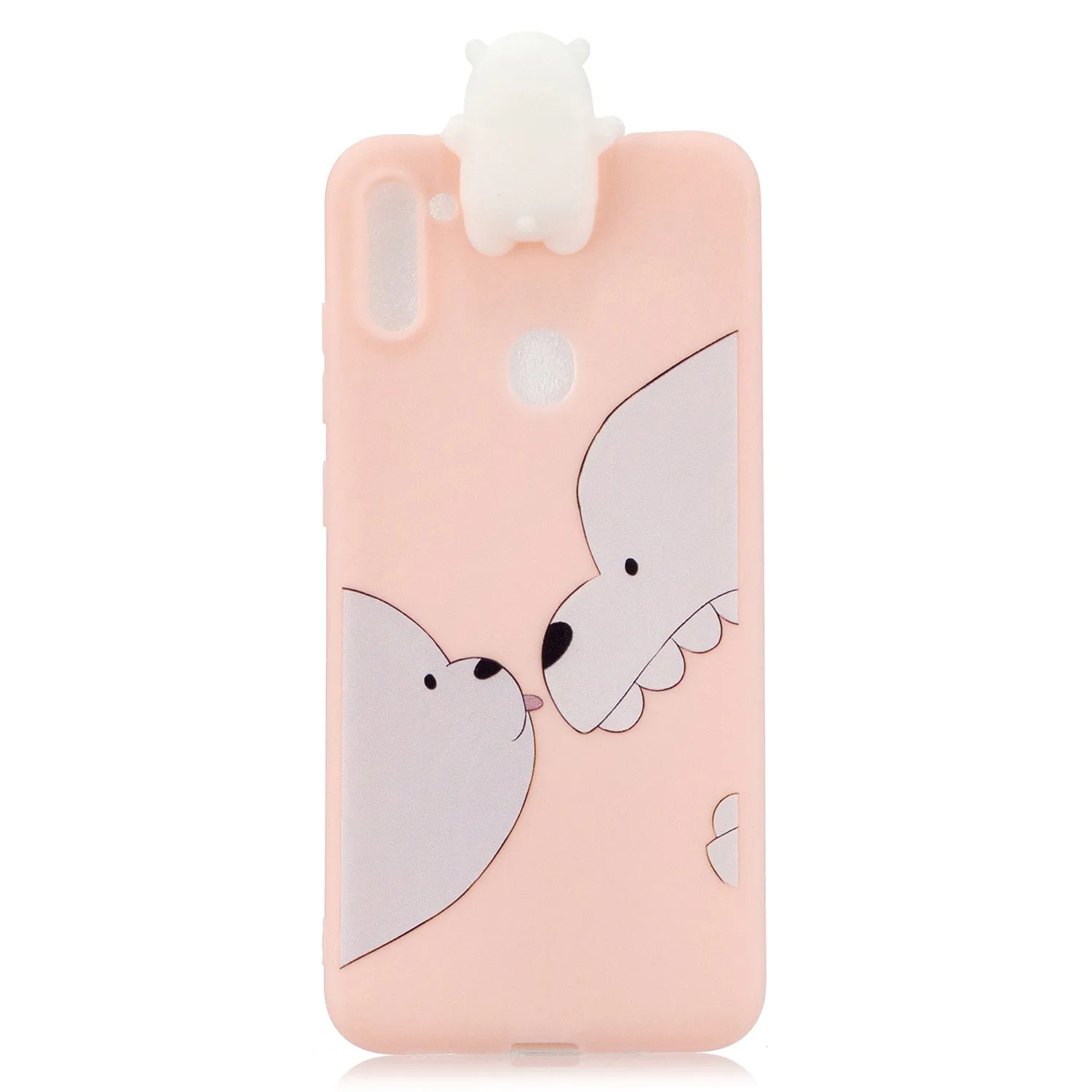 For Samsung A11 TPU Back Cover 3D Cartoon Painting Soft Mobile Phone Case Shell big face cat