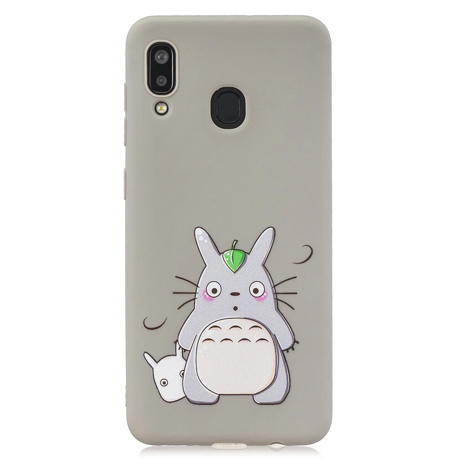 For Samsung A30 A20 TPU Full Cover Cartoon Pattern Solid Color Protective Phone Case with Adjustable Bracket 5