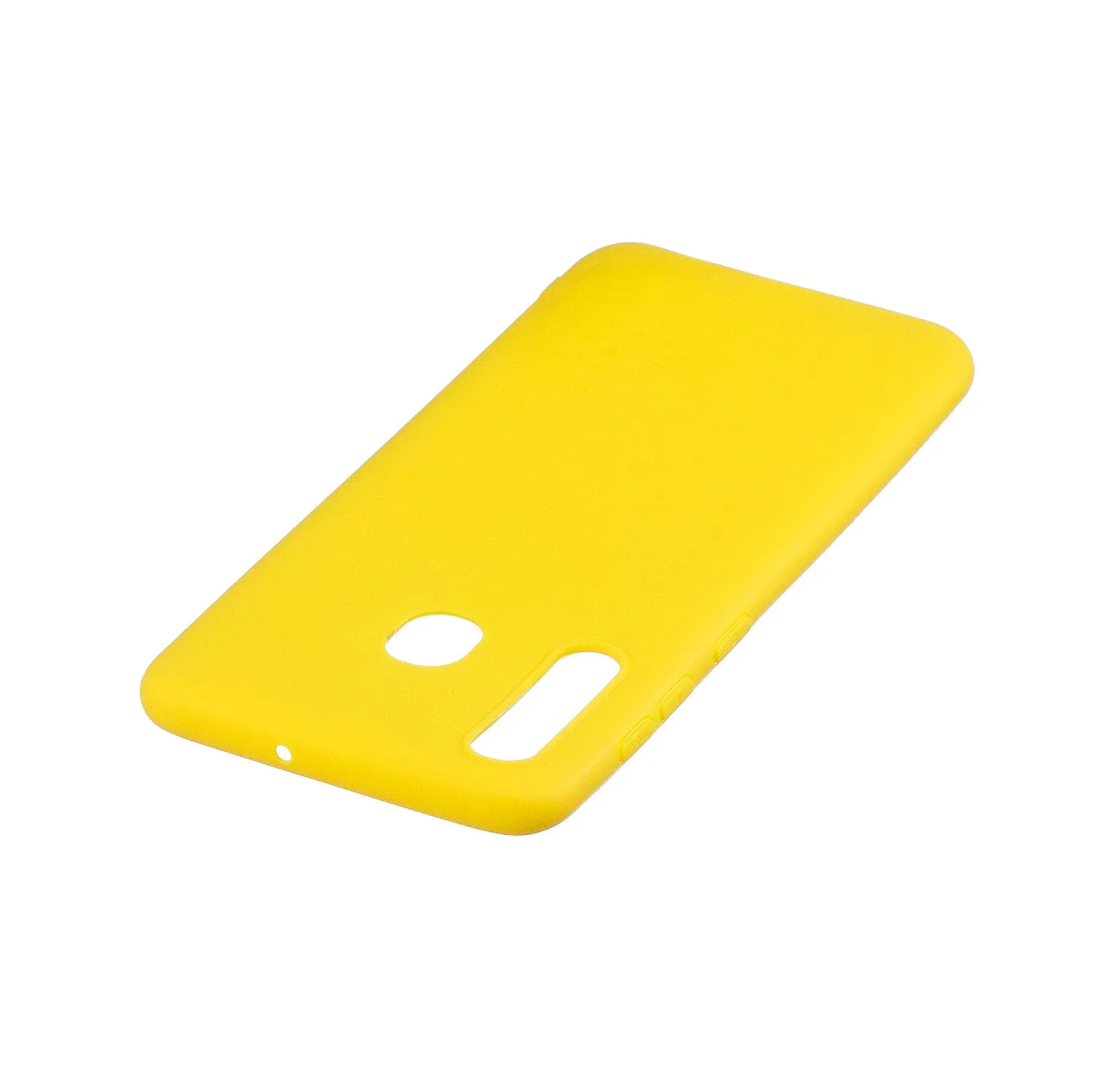 For Samsung A30 Lovely Candy Color Matte TPU Anti-scratch Non-slip Protective Cover Back Case yellow