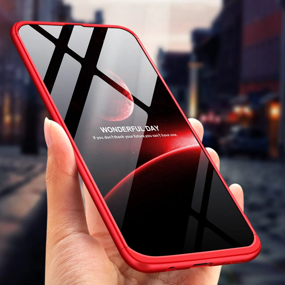 For Samsung A30 Ultra Slim PC Back Cover Non-slip Shockproof 360 Degree Full Protective Case black