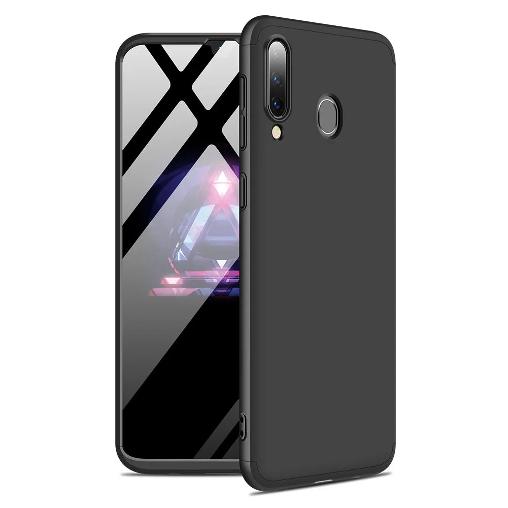 For Samsung A30 Ultra Slim PC Back Cover Non-slip Shockproof 360 Degree Full Protective Case black