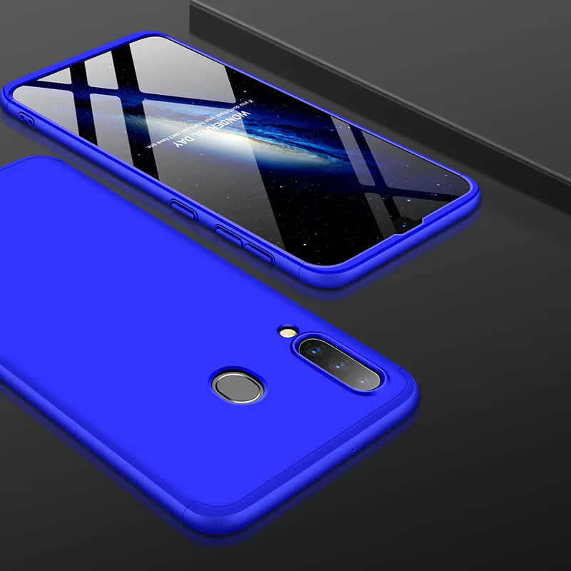 For Samsung A30 Ultra Slim PC Back Cover Non-slip Shockproof 360 Degree Full Protective Case blue
