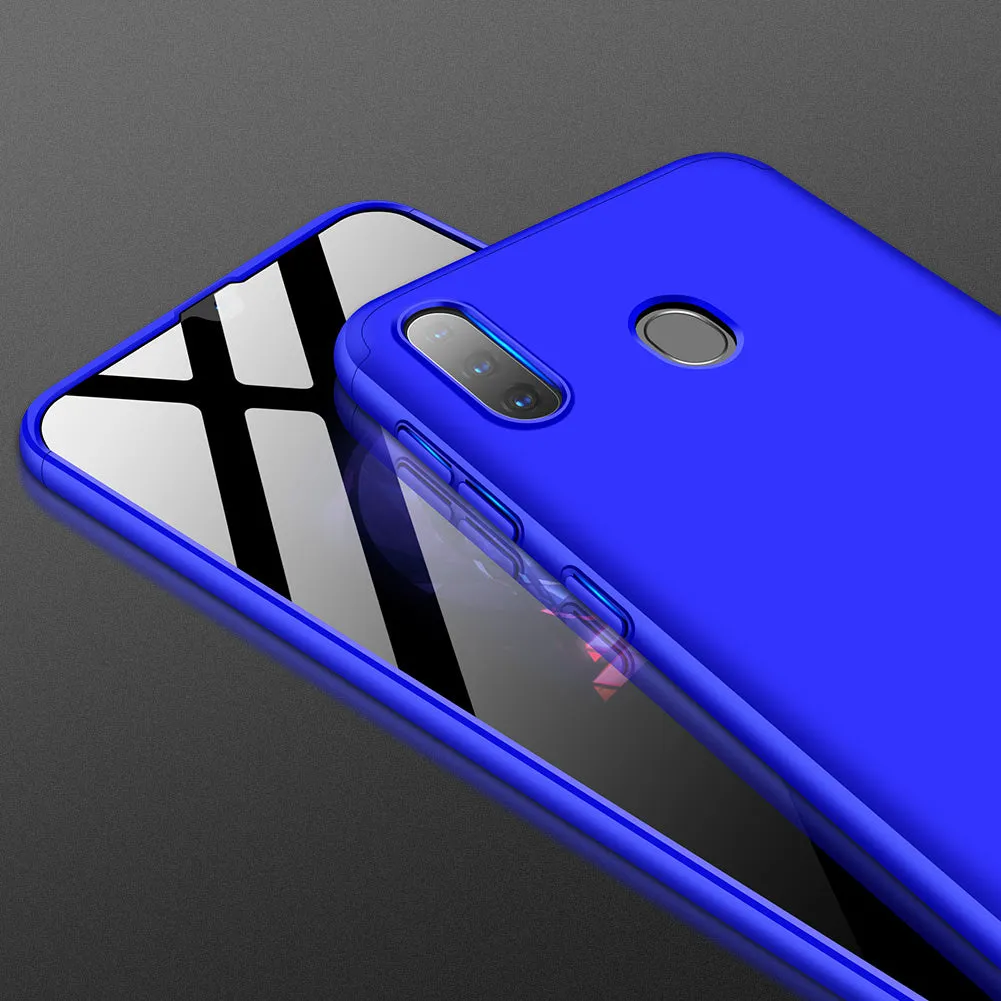For Samsung A30 Ultra Slim PC Back Cover Non-slip Shockproof 360 Degree Full Protective Case blue
