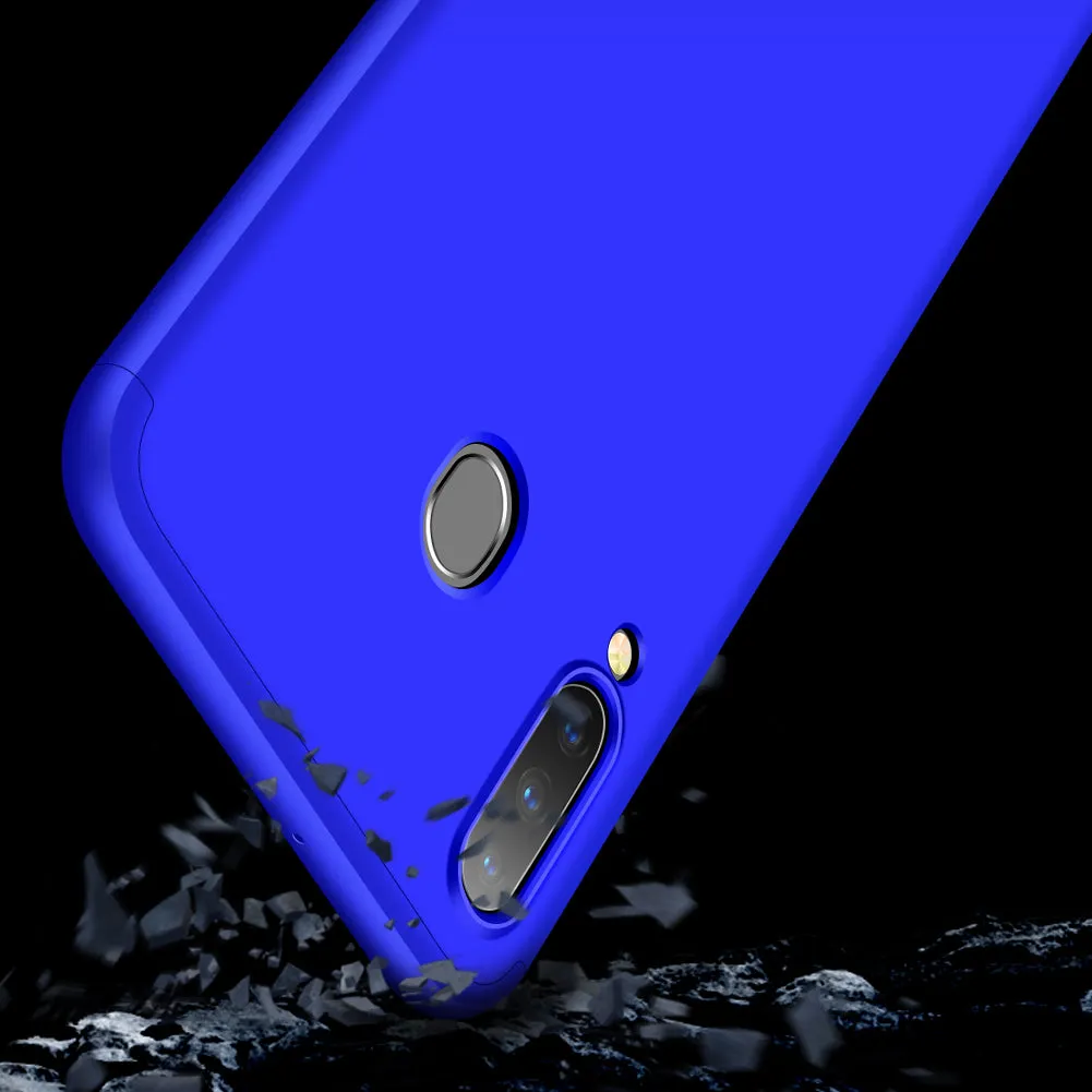 For Samsung A30 Ultra Slim PC Back Cover Non-slip Shockproof 360 Degree Full Protective Case blue