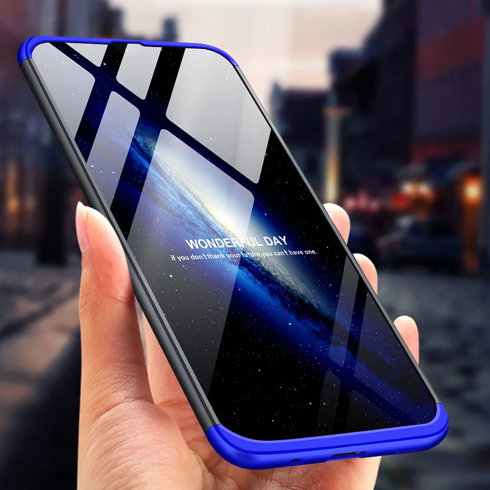 For Samsung A30 Ultra Slim PC Back Cover Non-slip Shockproof 360 Degree Full Protective Case blue