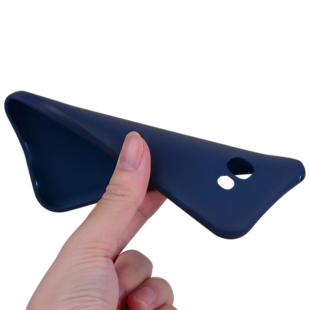 for Samsung A5 2017 Cute Candy Color Matte TPU Anti-scratch Non-slip Protective Cover Back Case Navy