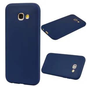 for Samsung A5 2017 Cute Candy Color Matte TPU Anti-scratch Non-slip Protective Cover Back Case Navy