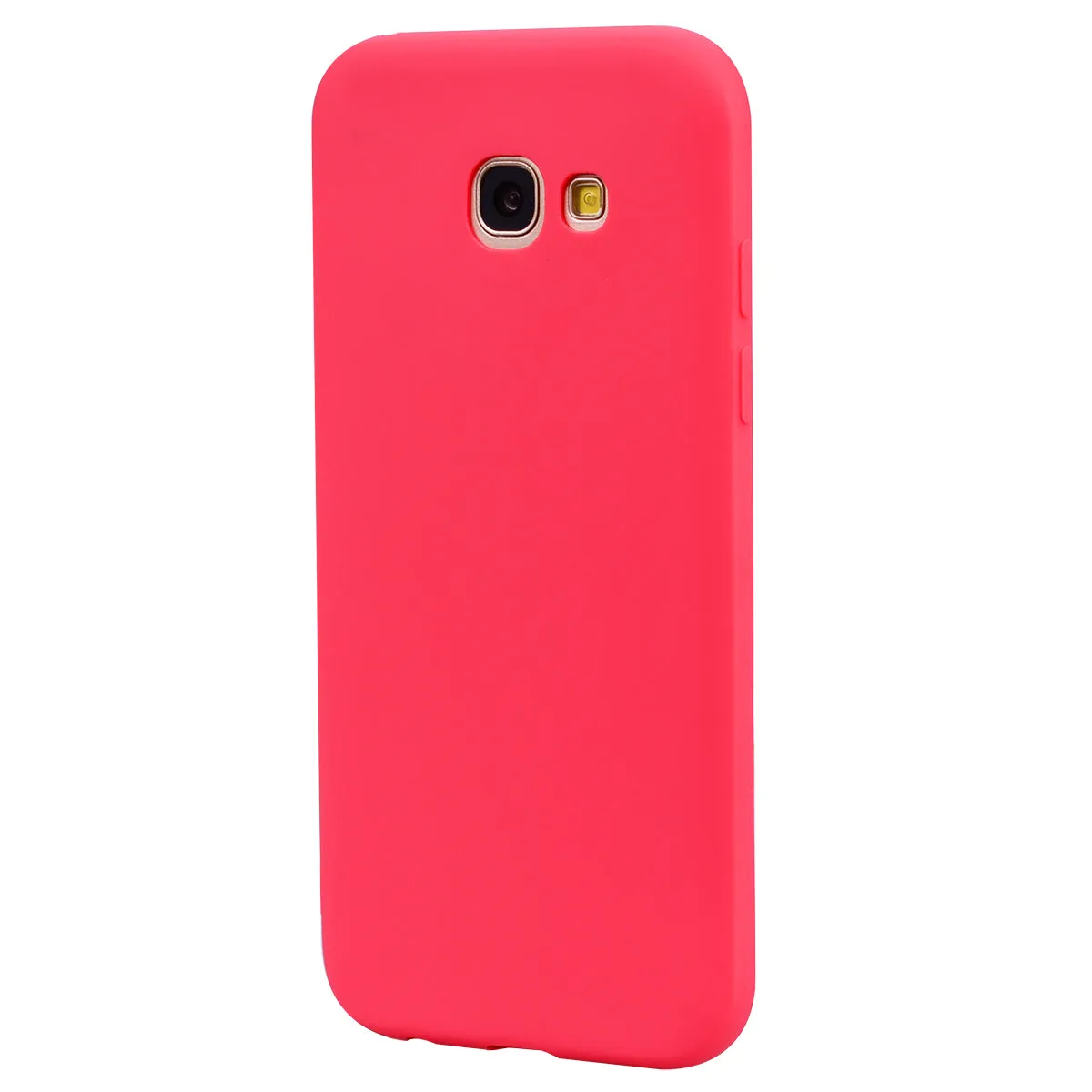 for Samsung A5 2017 Cute Candy Color Matte TPU Anti-scratch Non-slip Protective Cover Back Case red