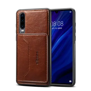 For Samsung A50 Retro PU Leather Wallet Card Holder Stand Non-slip Shockproof Cell Phone Case coffee