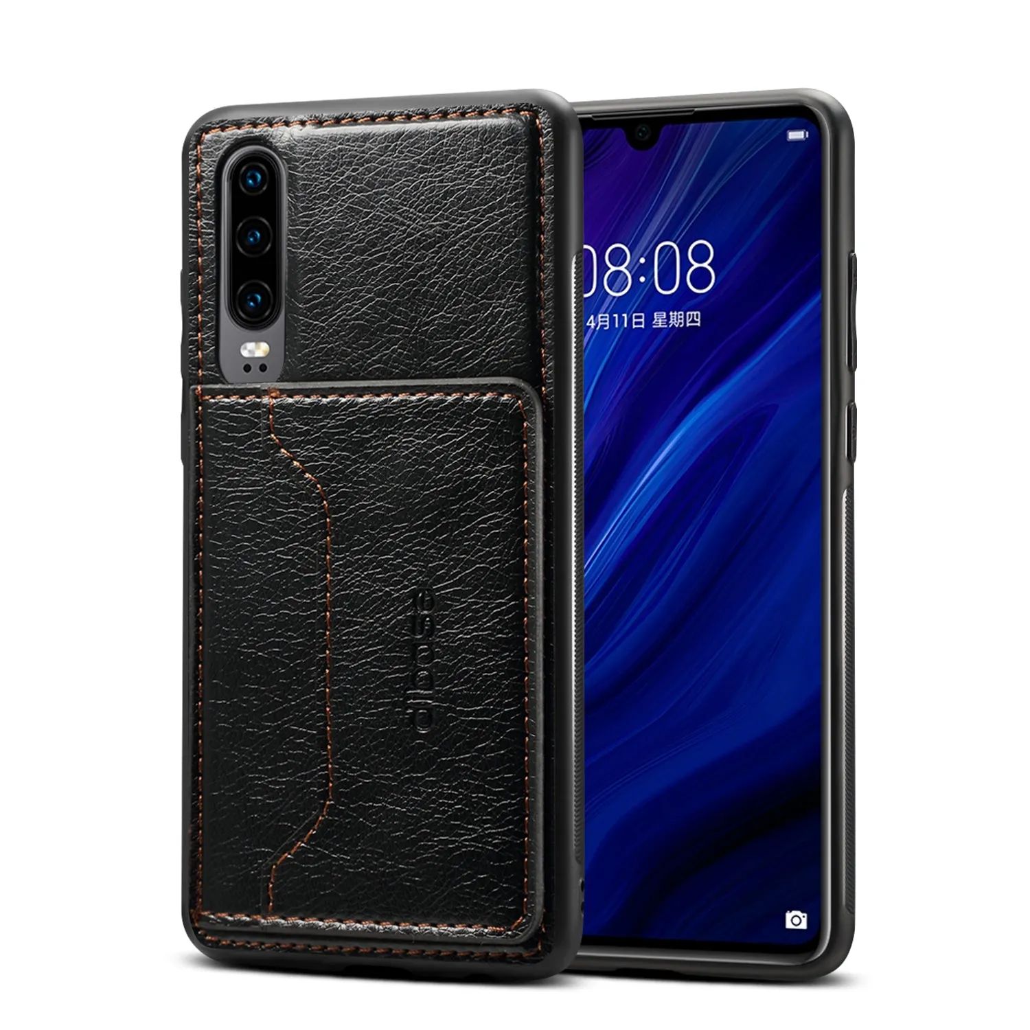 For Samsung A50 Retro PU Leather Wallet Card Holder Stand Non-slip Shockproof Cell Phone Case coffee