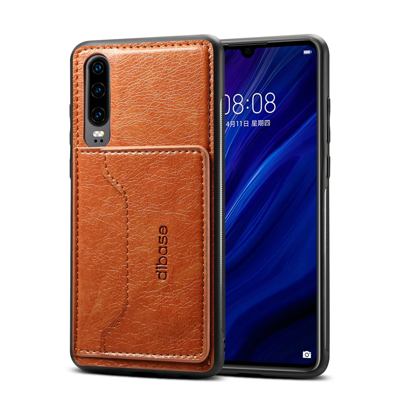For Samsung A50 Retro PU Leather Wallet Card Holder Stand Non-slip Shockproof Cell Phone Case coffee