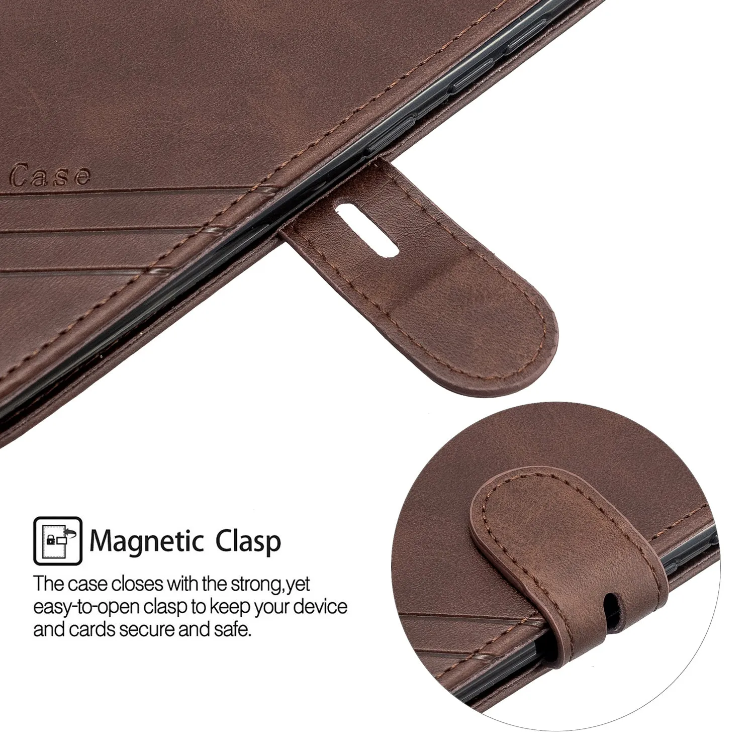 For Samsung A51/A71/M30S Case Soft Leather Cover with Denim Texture Precise Cutouts Wallet Design Buckle Closure Smartphone Shell  red